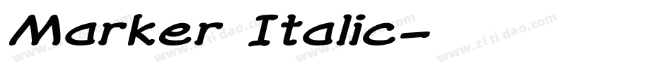 Marker Italic字体转换